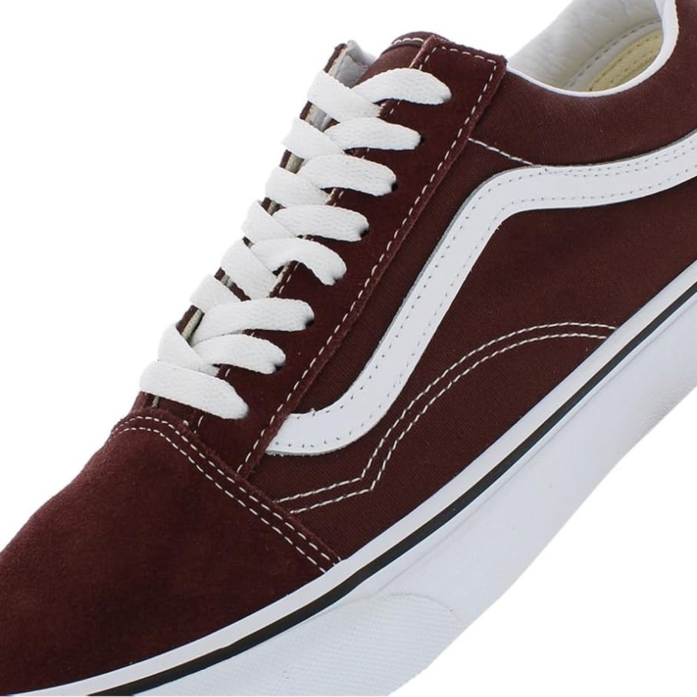 Vans Burgundy and White Old Skool men’s 9.5 w 11 Athletic Casual Shoes